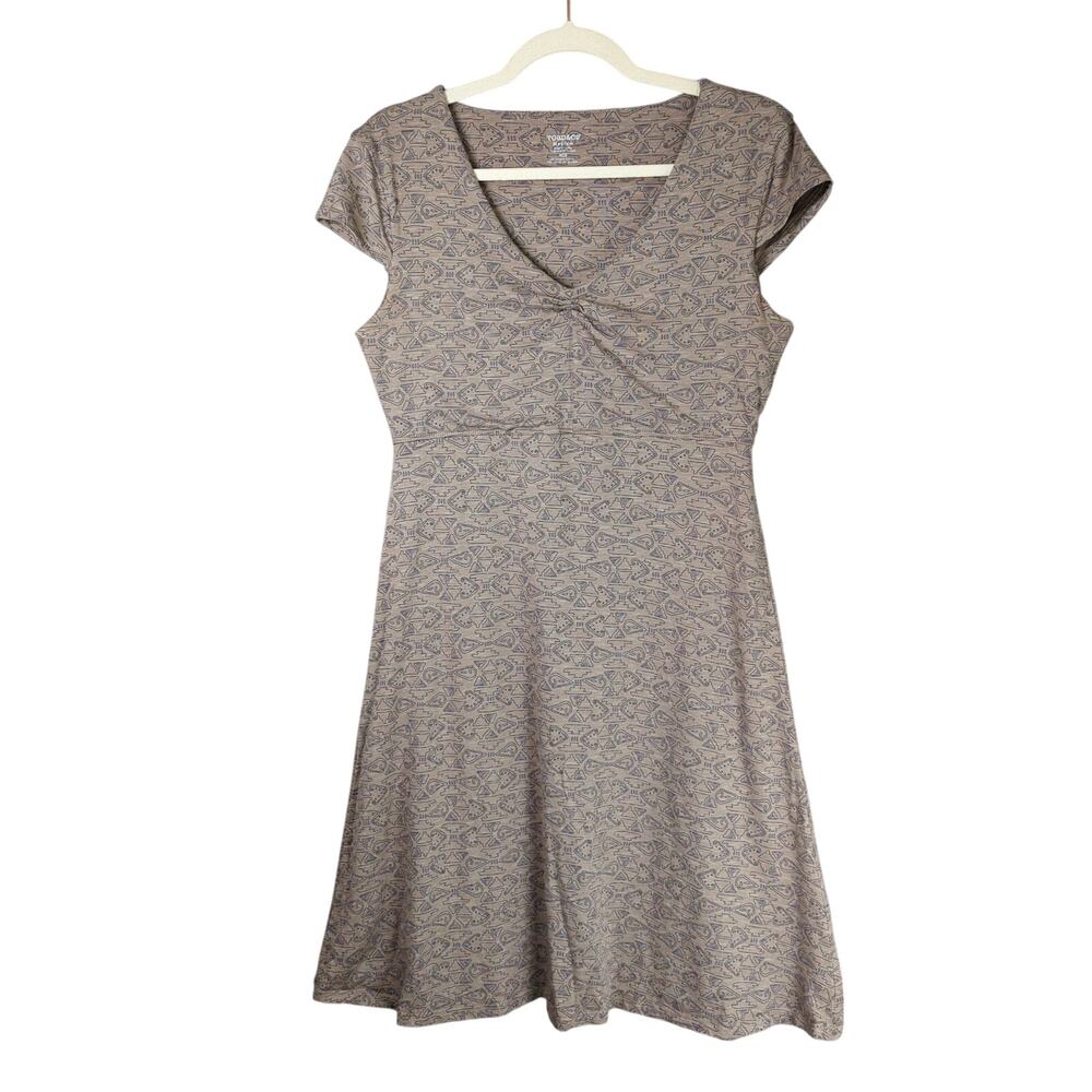 Toad and Co‎ Rosemarie Dress Womens M Taupe Organic Cotton Tencel Knit